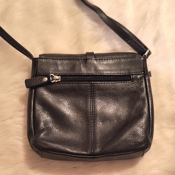 The Trend Black Leather Crossbody Bag. Made In Italy. Great Quality. - Picture 7 of 11